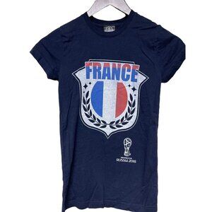 FIFA World Cup Russia 2018 Football France Short Sleeve T-Shirt Size Small
